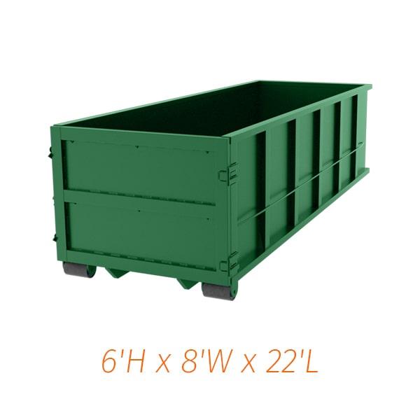 we offer flexible rental periods for our thirty yard dumpsters